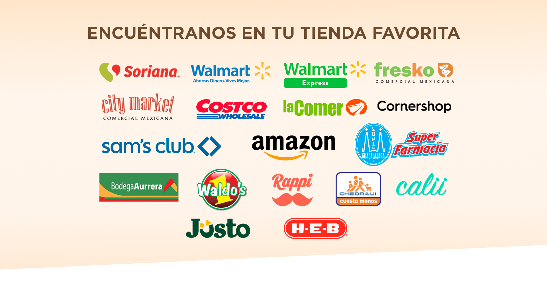 Encuéntranos en tu tienda favorita