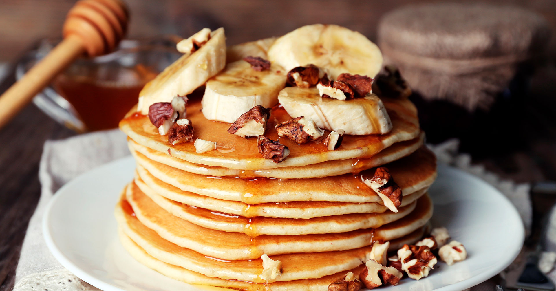 Hot cakes de plátano y avena