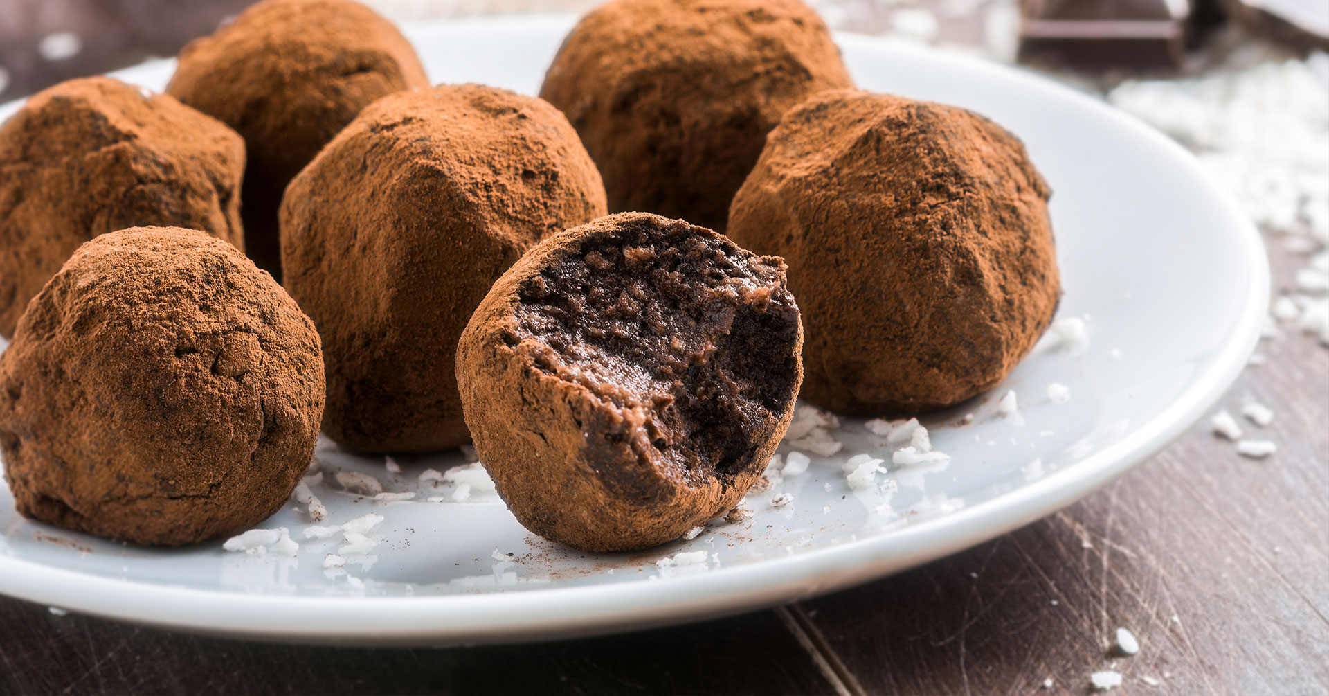 Trufas de chocolate y avena
