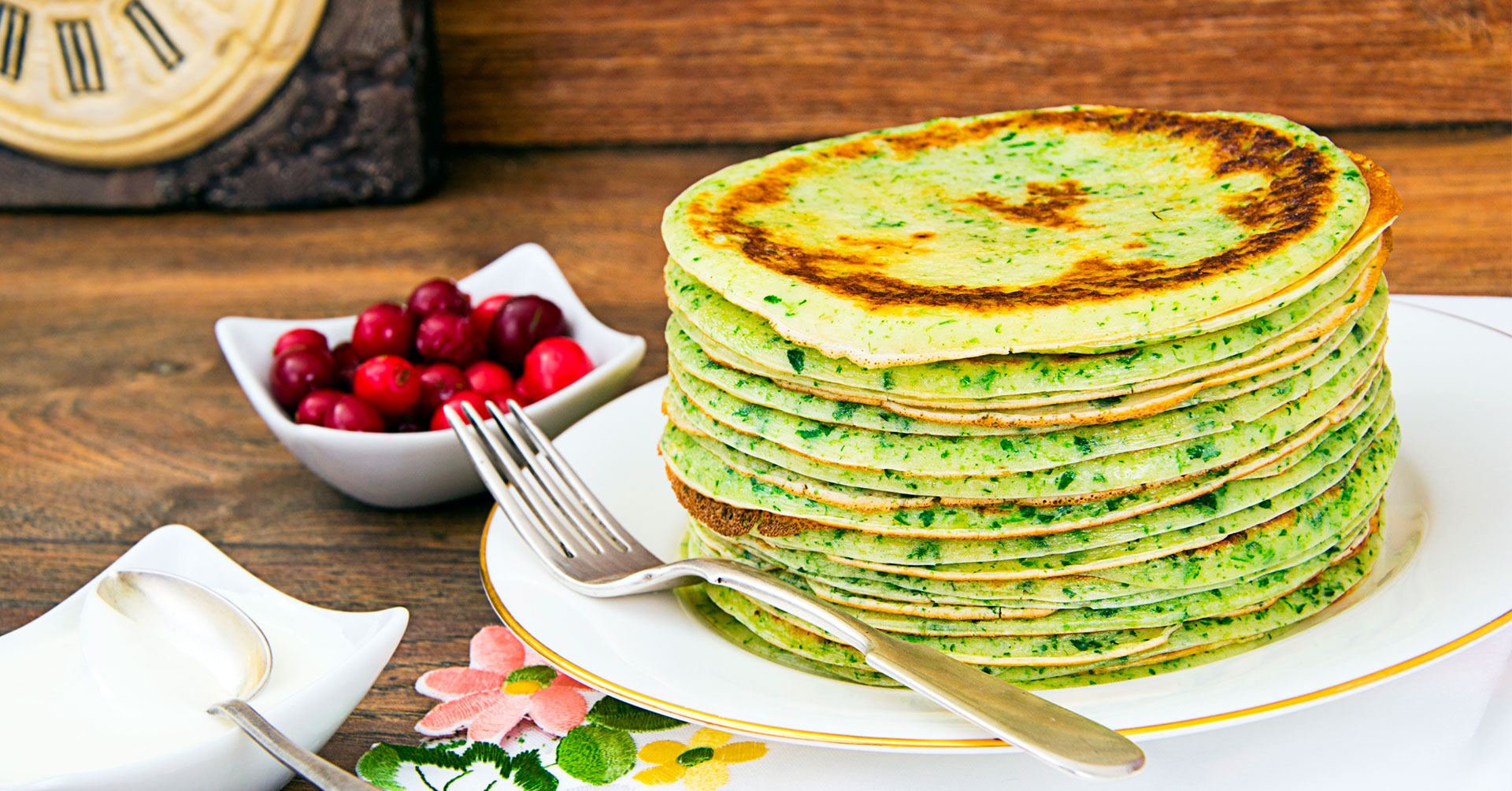 Hot cakes de espinacas