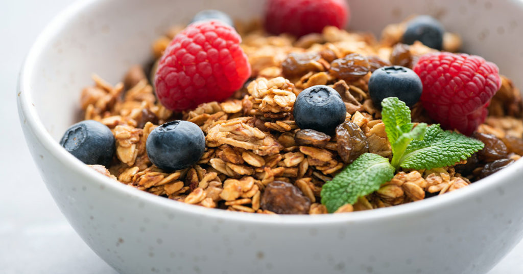 Imagen de tazón con granola 