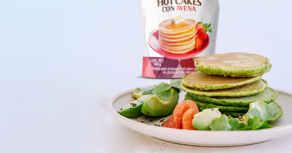 Imagen hot cakes de espinacas 